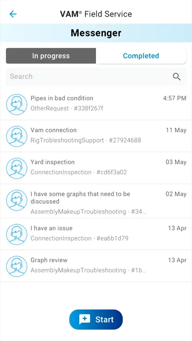 VAM Field Service App 스크린샷