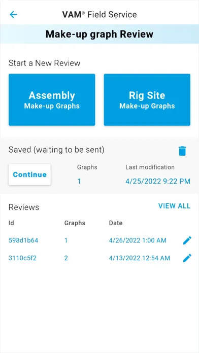 VAM Field Service App 스크린샷