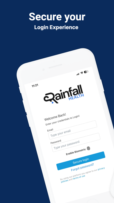 Tangkapan skrin Rainfall Health