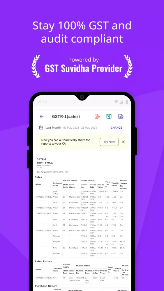 Zrzuty ekranu myBillBook Invoice Billing App