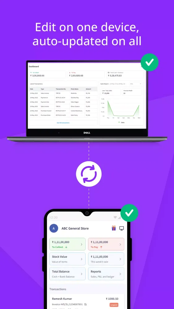 Zrzuty ekranu myBillBook Invoice Billing App