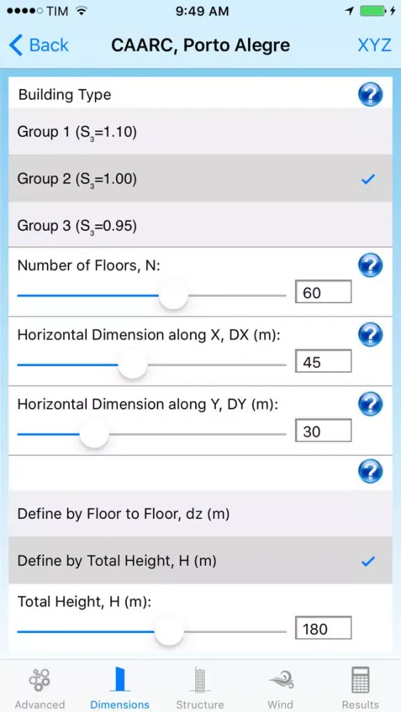 Captures d'écran de wool:BRAZIL (Wind Code NBR 6123)
