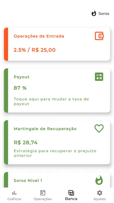 Tangkapan skrin Gerenciamento de Banca Trader