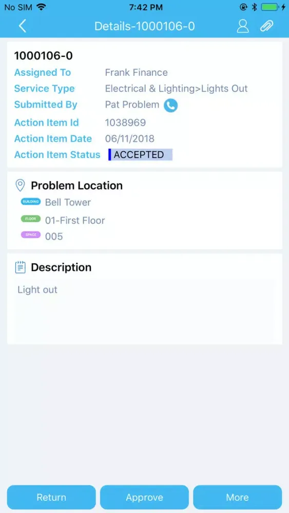 Ảnh chụp màn hình của MobilD Approval