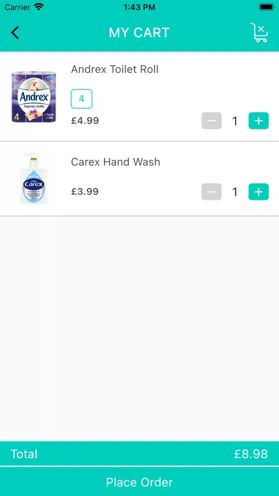 Ảnh chụp màn hình của Click and Deliver London