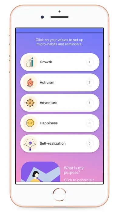 The Values App Screenshots