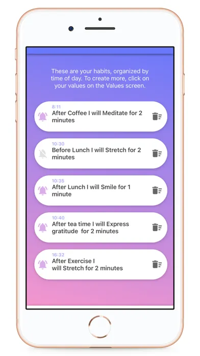 The Values App Screenshots
