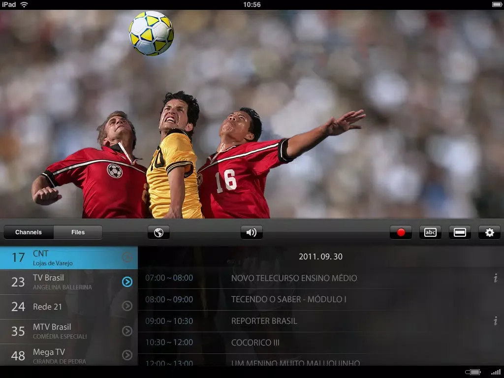 Capturas de tela do tivizen SBTVD Dongle iPad 