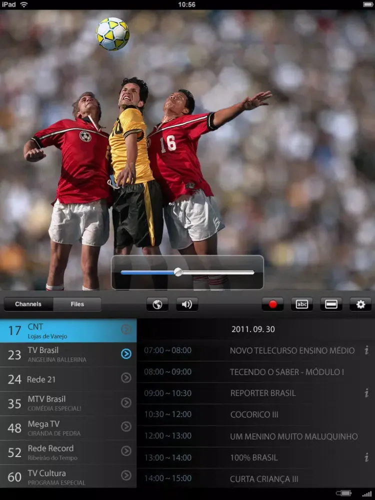 Capturas de tela do tivizen SBTVD Dongle iPad 