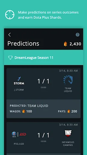 Captures d'écran de Dota Pro Circuit