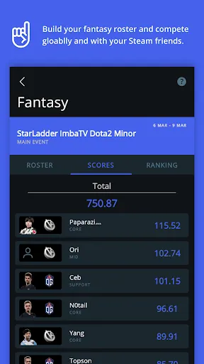Captures d'écran de Dota Pro Circuit