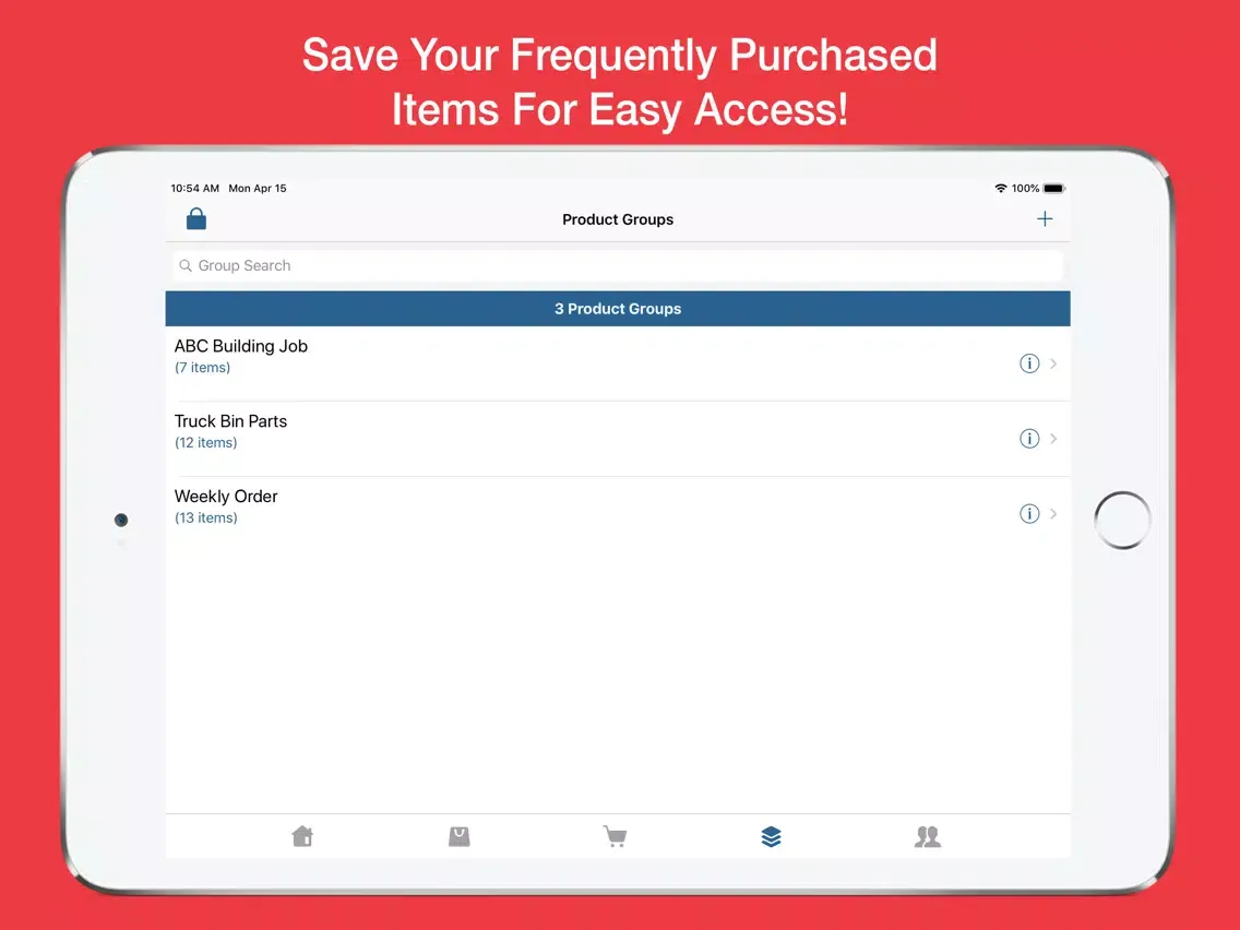 Tangkapan layar VAMAC Mobile iPad 