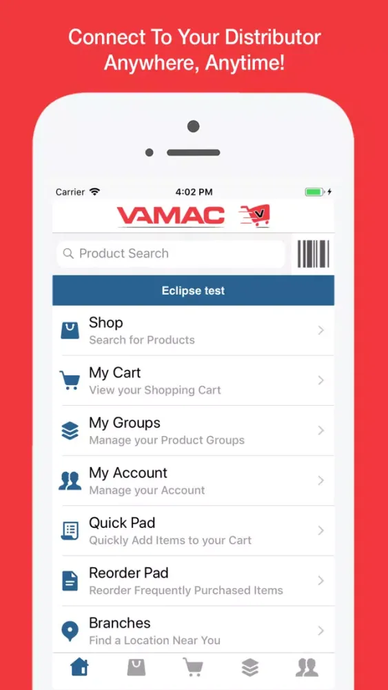 Tangkapan layar VAMAC Mobile