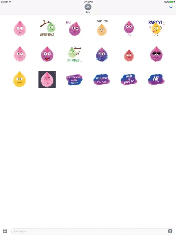 تصاویر Fluffy - Animated cute emojis iPad 