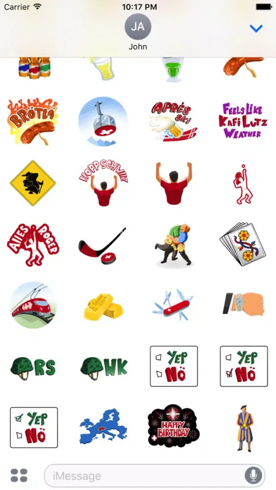 SwissMoji - Swiss Stickers سکرین شاٹس