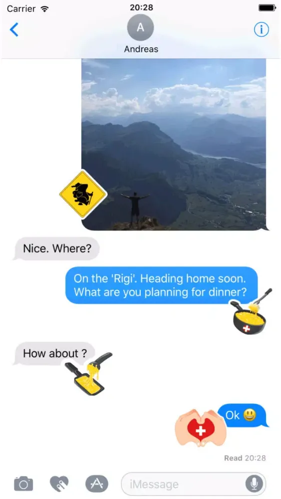 SwissMoji - Swiss Stickers سکرین شاٹس