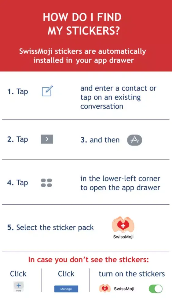 SwissMoji - Swiss Stickers سکرین شاٹس