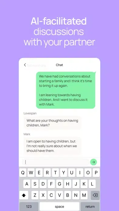 ภาพหน้าจอของ Lovespan: Relationship Convos