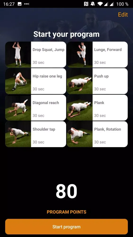 Screenshot di Vamos Football Fitness