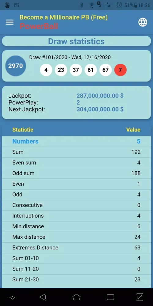 PowerBall स्क्रीनशॉट