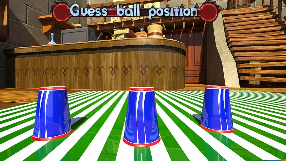 Tangkapan layar Tricky Ball Shuffle Shell Game