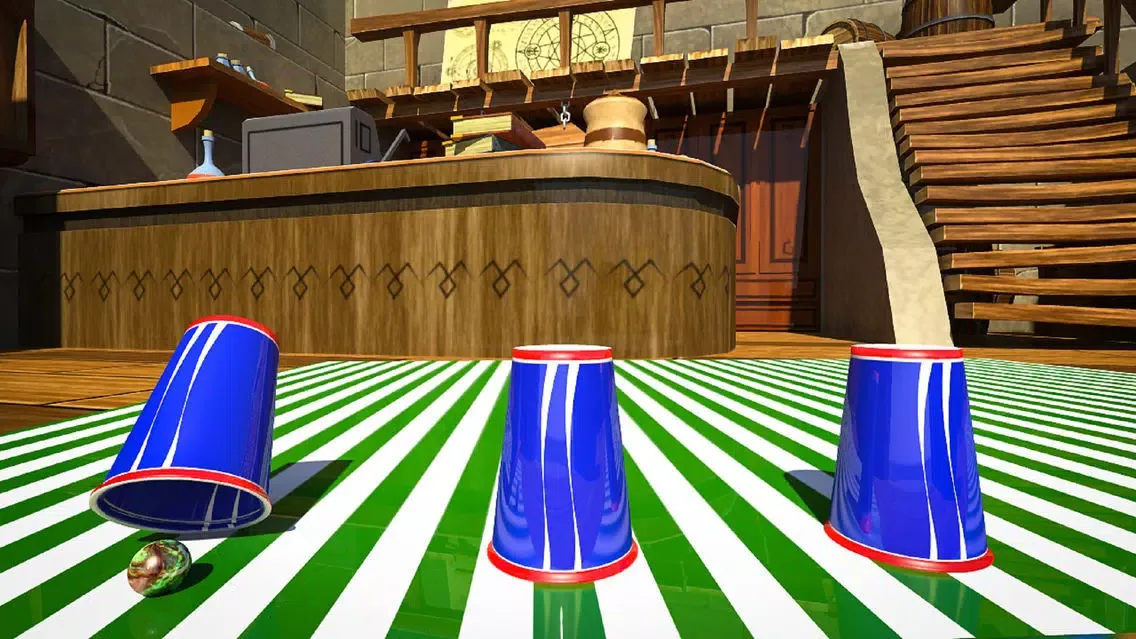 Tangkapan layar Tricky Ball Shuffle Shell Game