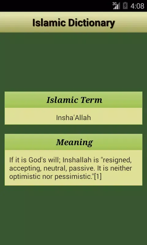 Muslim Islamic Dictionary Screenshots