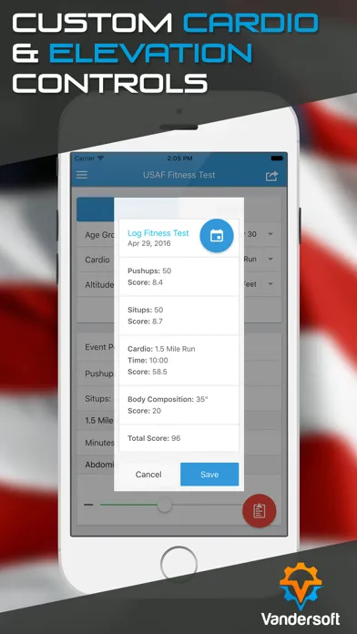 Capturas de tela do Air Force PT Test - USAF PT Calculator