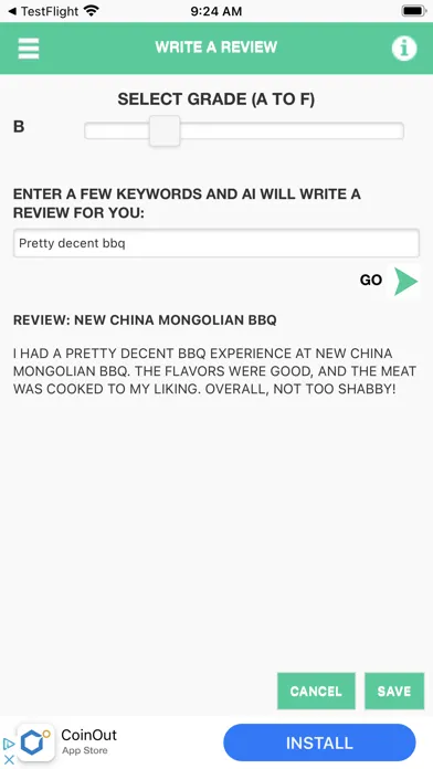 Ảnh chụp màn hình của No Dining Curves
