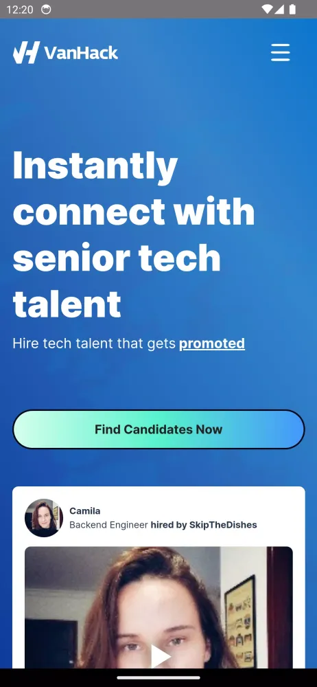 VanHack - Find Top Tech Talent سکرین شاٹس