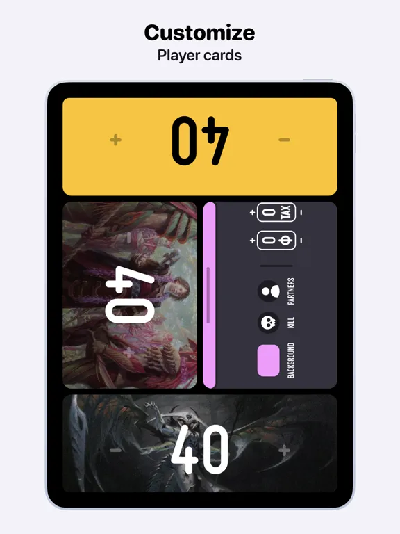 MTG Life Counter App: Lotus iPad  Screenshots