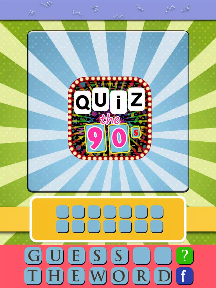 Quiz the 90's - Guess the pic iPad 应用截图