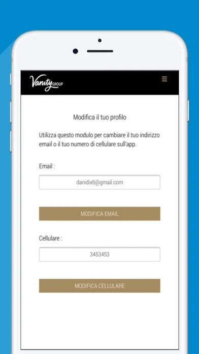 Tangkapan layar Vanity Group Parrucchieri