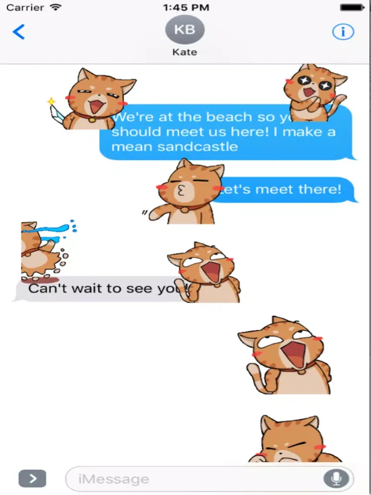Tangkapan skrin Brown Cat Animated iPad 