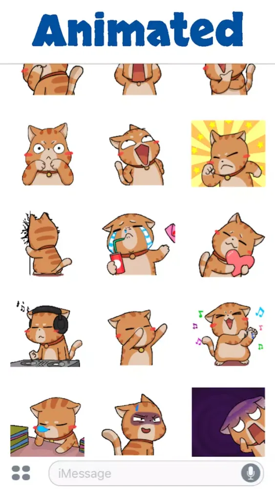 Tangkapan skrin Brown Cat Animated