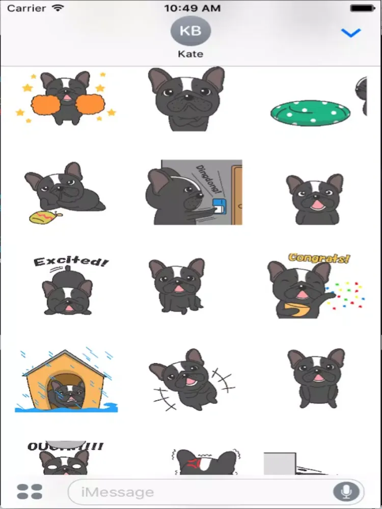 Funny Black Bulldog Animated iPad  سکرین شاٹس