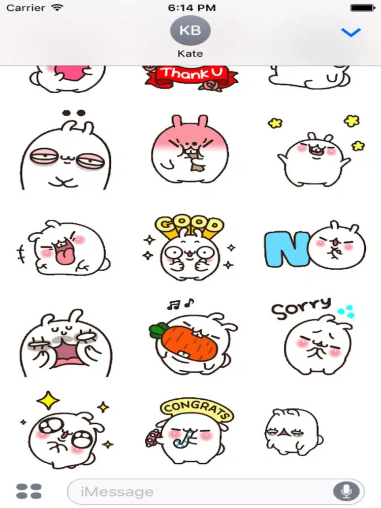 Lovely Rabbit Love 2 Animated iPad 应用截图