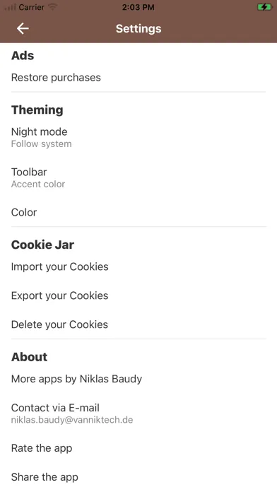 Cookie-Jar Screenshots