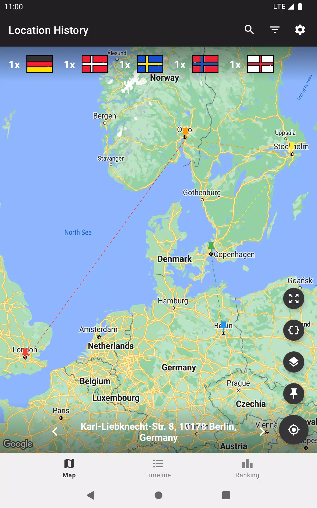 Location History Screenshots