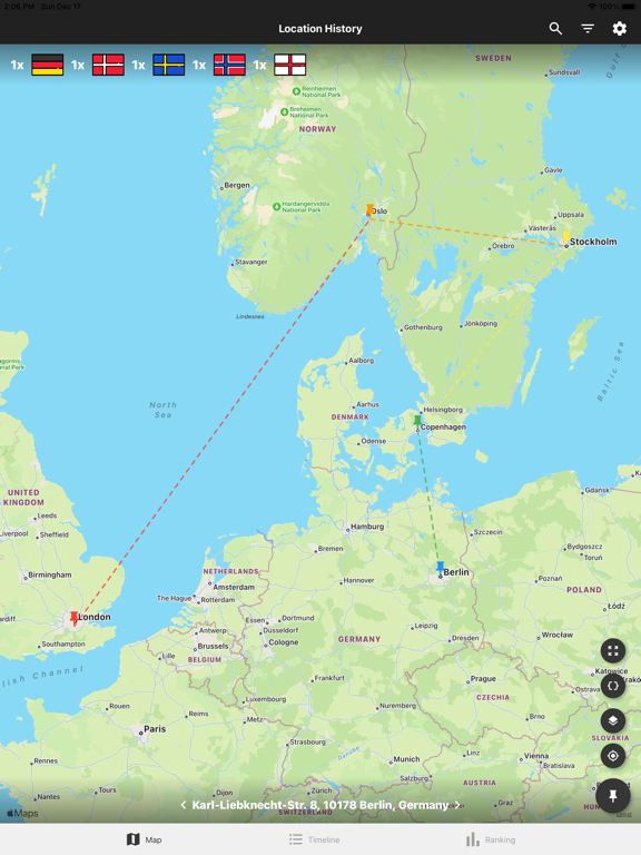 Скриншоты Location History - GPS history iPad 