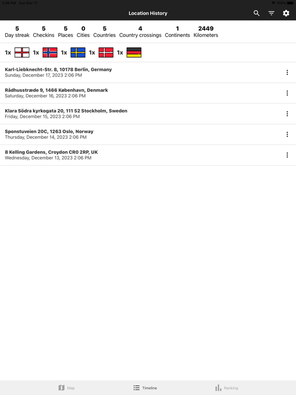 Скриншоты Location History - GPS history iPad 