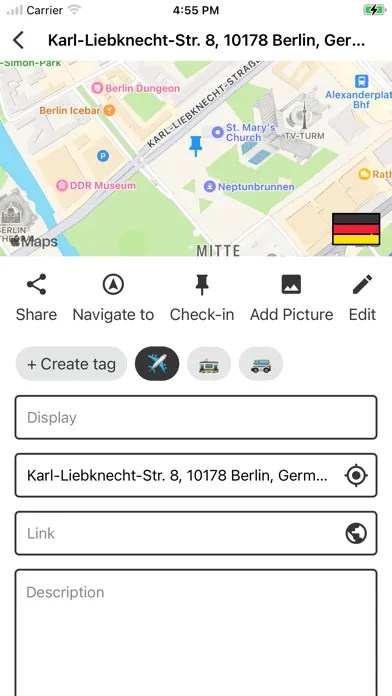 Tangkapan layar Location History - GPS history