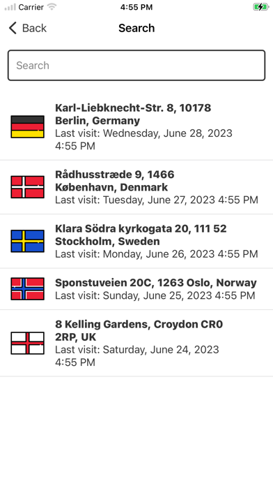 Скриншоты Location History - GPS history