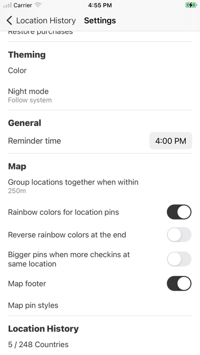 Скриншоты Location History - GPS history