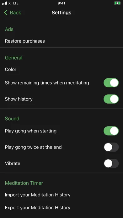 Unguided Meditation Timer Screenshots