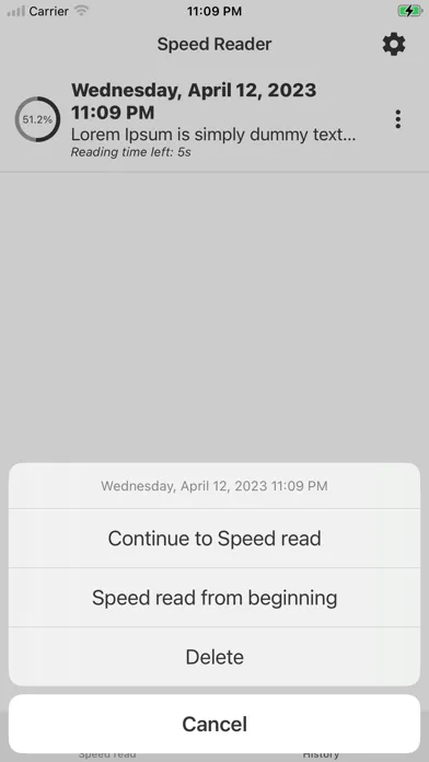Speed Reader for Speed Reading スクリーンショット