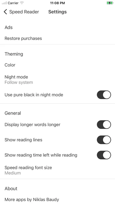 Speed Reader for Speed Reading スクリーンショット