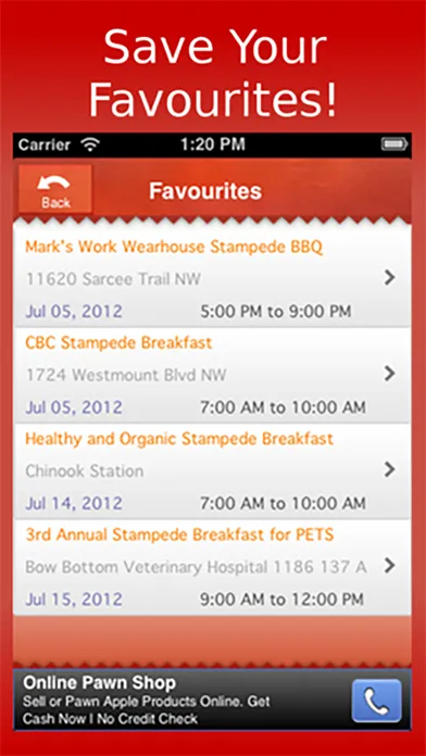 Free Stampede Breakfasts سکرین شاٹس