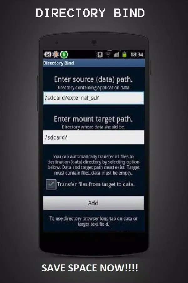 Captures d'écran de Directory Bind