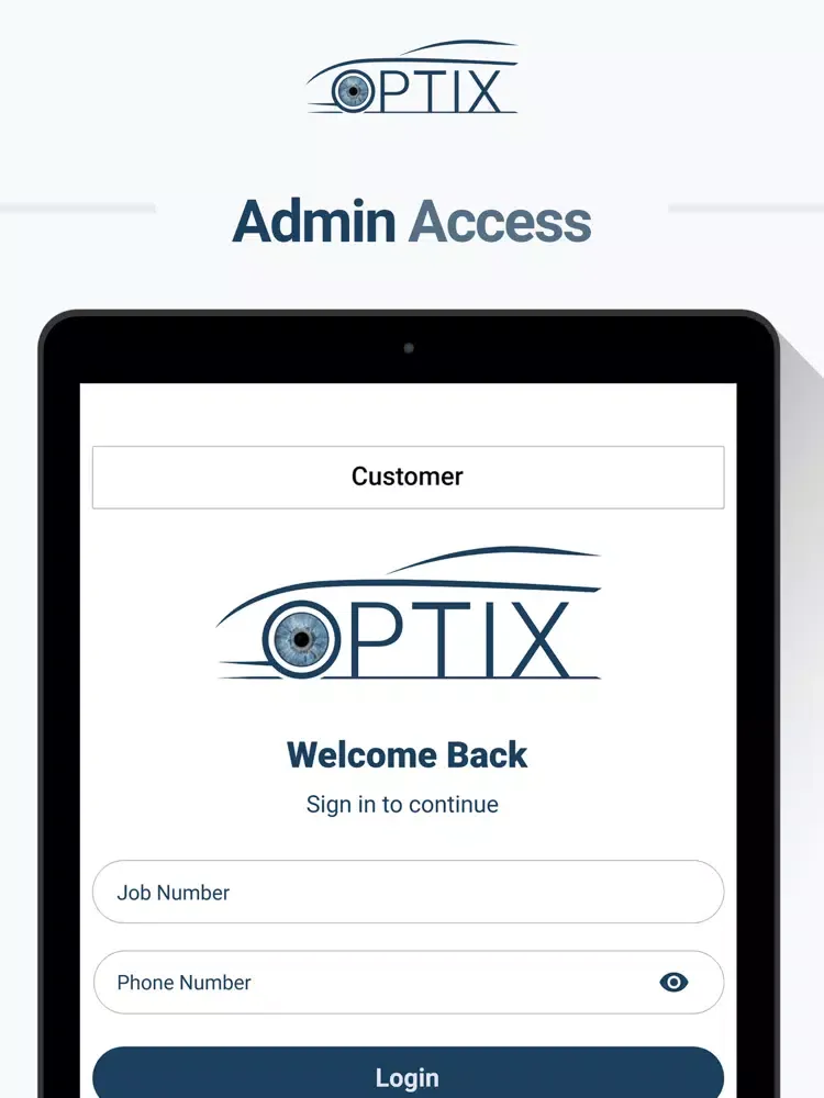 Optix Admin iPad  Ekran Görüntüleri